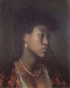 Portrait d'une Nubienne (mk32) Leopold Carl Muller